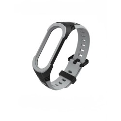 Bratara de schimb Digital-Play , pentru Xiaomi Mi Band 3/ 4 , negru/gri