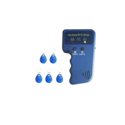 Set 5 carduri acces bloc, interfon si programator carduri, 125 Khz, RFID, albastru