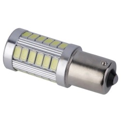 Bec led P21W (BA15S) canbus, 33 leduri+lupa , lumina alb pur 6000k