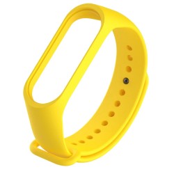 Bratara de schimb din silicon, pentru Xiaomi Mi Band 3 / Mi Band 4, Culoare Galben