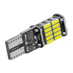 Bec led T10 W5W canbus, 26 leduri, SMD4014S, lumina alb pur 6000k