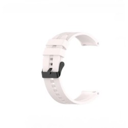 Bratara 22mm silicon pentru Huawei Watch GT 2 , Samsung Galaxy Watch Active 2, Active 3, Gear S2, Huawei Watch alba