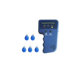Set 5 carduri acces bloc, interfon si programator carduri, 125 Khz, RFID, albastru